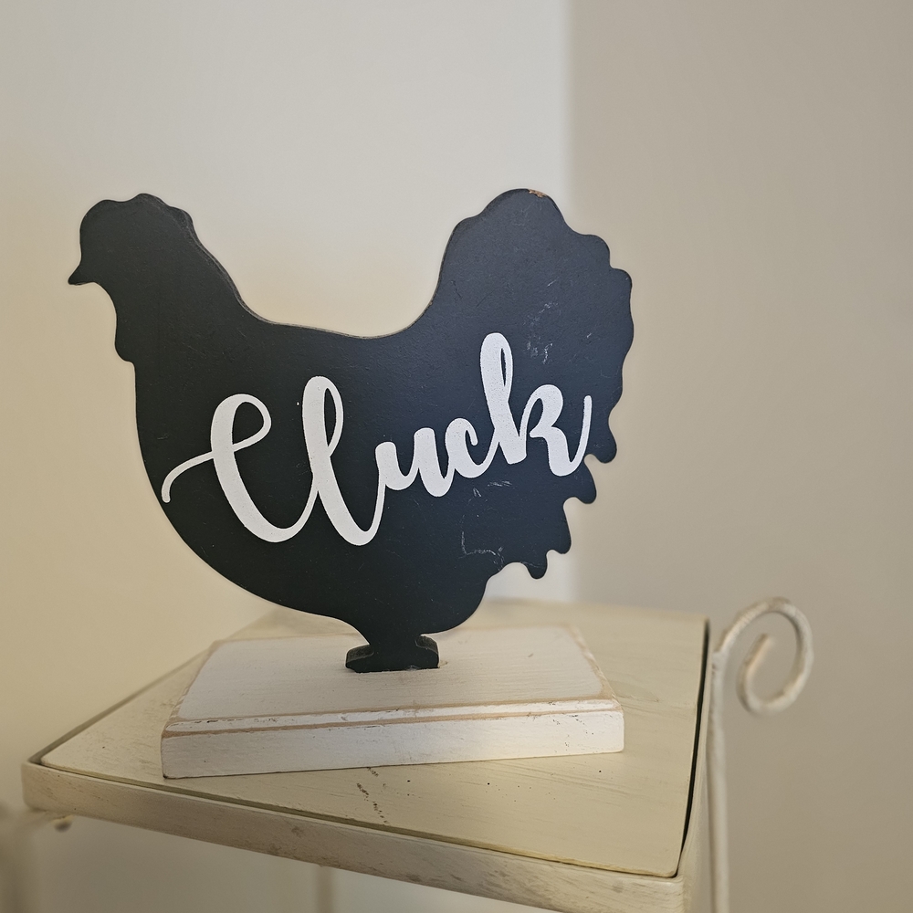 Black Chicken Silhouette Decor